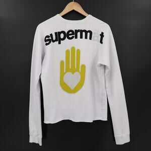 FreeCity Supermat Open Hand with Heart Sweatshirt White Sz L
